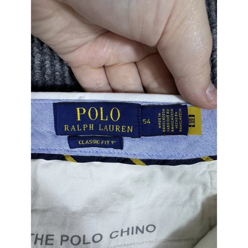 Polo Ralph Lauren Chino Shorts Size 54 54B White Stretch Classic Fit 9